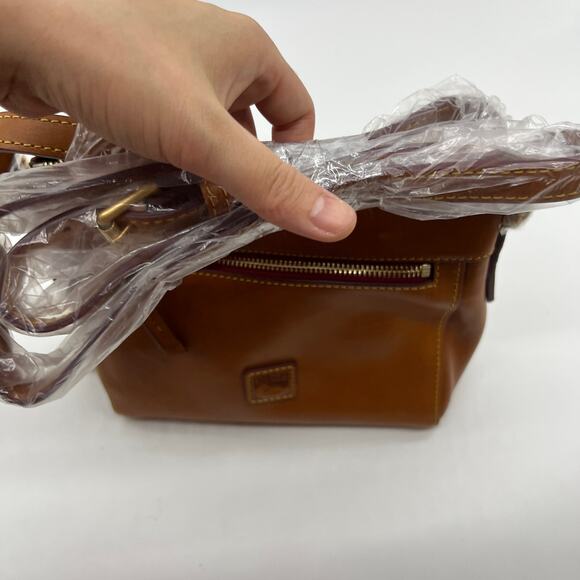 Dooney & Bourke Florentine Leather Allison Crossbody Natural Brown - Picture 12 of 15